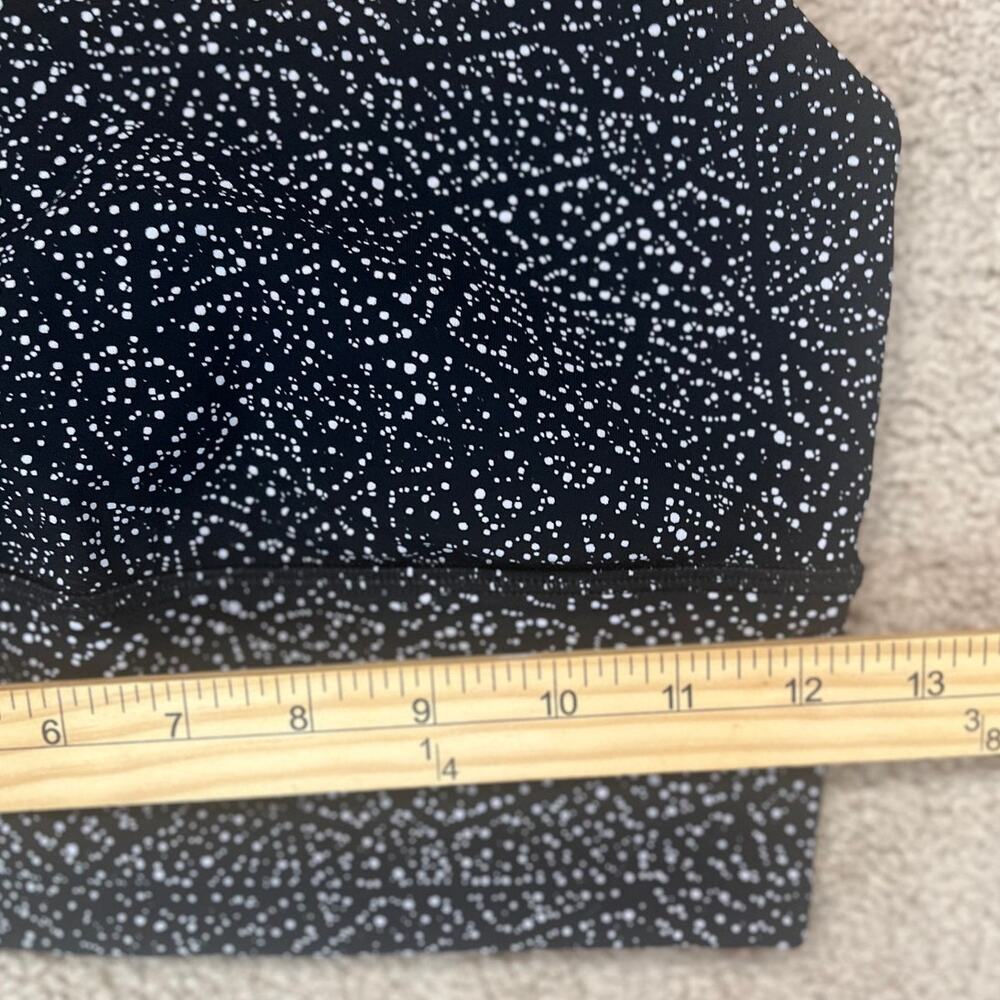 Lululemon Energy Bra Longline Strappy Back Size 6 Black White Dot Gym Girl Run - Picture 5 of 7